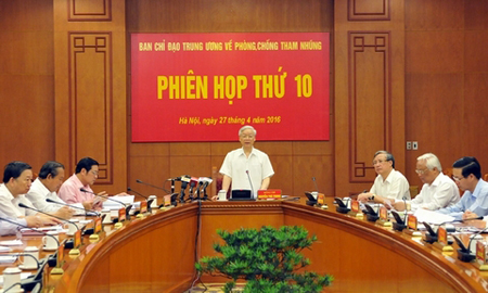 Tổng Bí thư Nguyễn Phú Trọng phát biểu ý kiến tại phiên họp. Ảnh: Báo Nhân dân
